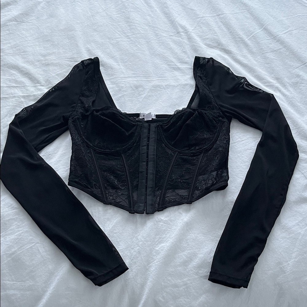 Garage lace bustier top